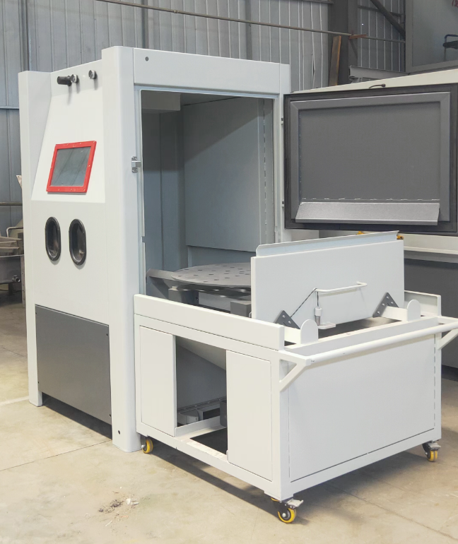 天门箱式喷砂机 适合小工件批量处理