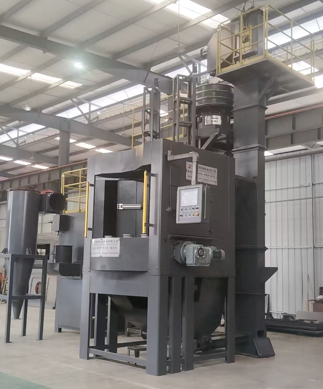 天门转盘式喷砂机 提升圆形工件处理效率